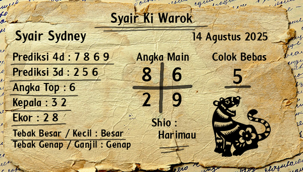 Syair Ki Warok - Syair Sydney